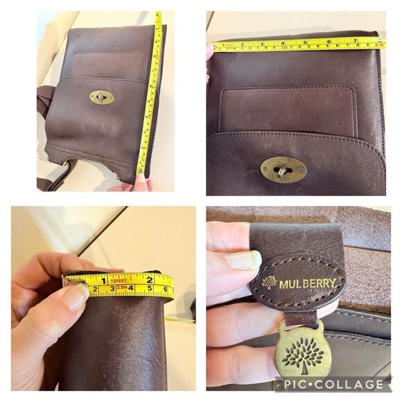 Mulberry Antony Crossbody Messenger Shoulder Leather Bag Brown - Picture 6 of 12